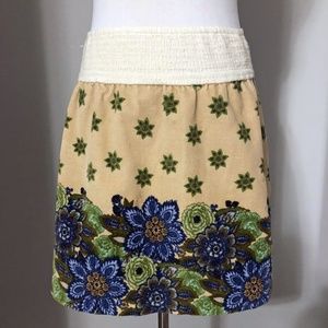 Free People Floral Soft Corduroy Skirt